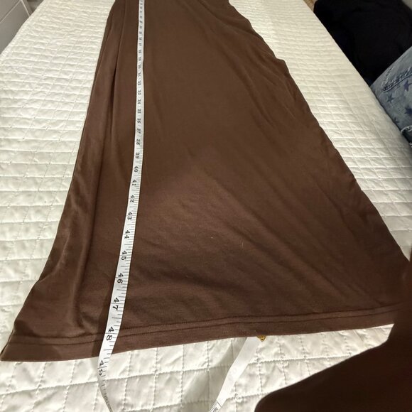 OGL Brami Tank Dress Scoop Back Brown Midi Stretch Sleeveless M - Picture 8 of 9